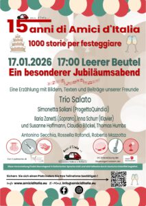 🎄15 anni di Amici d'Italia- 1000 storie per festeggiare @ Leerer Beutel