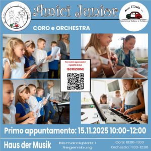 🧒🏽 Amici Junior: Coro e Orchestra @ Haus der Musik