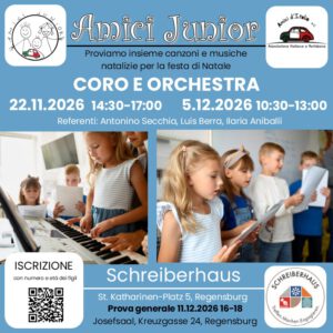 🧒🏽 Amici Junior: Coro e Orchestra @ Schreiberhaus