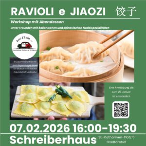 🥟 INTERCULTURALE: Ravioli e jiaozi 饺子 @ Schreiberhaus
